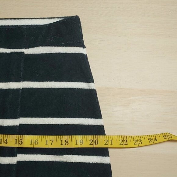 NWT CLUB MONACO Navy Terry Toweling Striped Faux Wrap Skirt - Picture 10 of 14